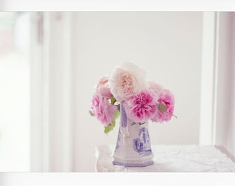 Rosen Druck, Rosa Rose Botanischer Druck, Rosa Wandkunst, Mädchenzimmer Wandkunst, Rosen Druck, Rosen Foto, Blumenfotografie, Rosa Blumen Druck