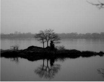 Black and White Rhode Island Photo, Rhode Island Landscape Print, B&W Landscape Print, Black and White Wall Art, New England Photography