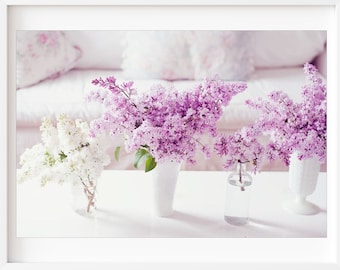 Lilac Photo, Purple Wall Art, Lilac Print, Mother's Day, Purple White, Lilac Wall Art, Lilac Flowers Print, Purple Flowers Photo, Spring Art