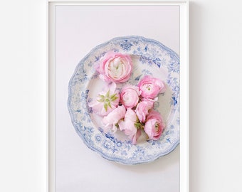 Still Life Photography, Ranunculus Flowers, Pink Still Life, Pink Wall Art, Floral Wall Art, Pink Ranunculus Print, Pink Floral Wall Art