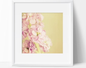 Polaroid Photography,  Polaroid Square Print, Botanical Floral Wall Art, Pink Nursery Decor, Pink Flower Photography, Romantic Home Art