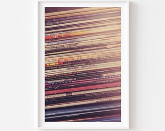 Still Life Photography - Music Room Print, Abstract Photo,  Records Print, Vinyl Photo,  Music Studio Wall Art,  Vintage Records Print