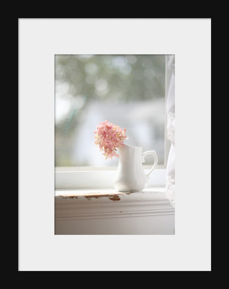 Hydrangea Print Hydrangea Photo, Pink Hydrangea, Floral Still Life, Soft Pastel Photo, Botanical Print, Flower Photo, Floral Wall Art image 2