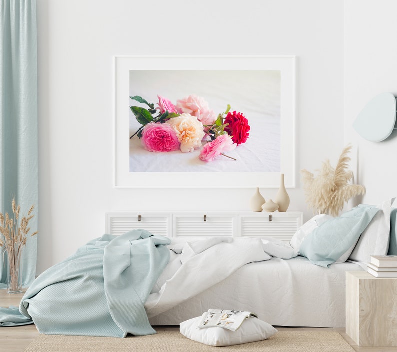 Roses Photography, English Rose Photo, Still Life Photo, Roses Print, Roses Photo, Girls Room Wall Art, Botanical Print, Feminine Wall Decor image 3