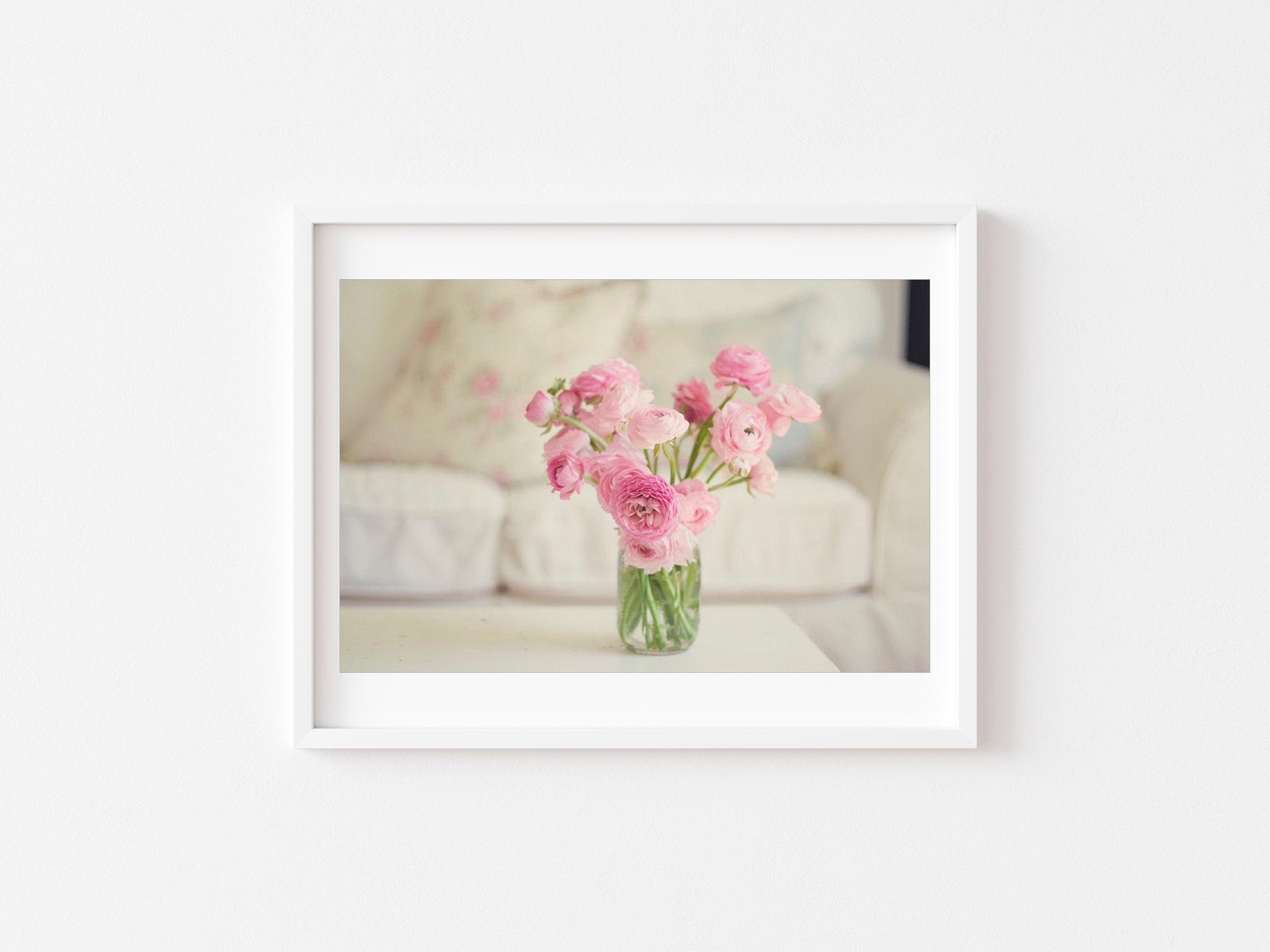 Stillleben Fotografie Pink Ranunculus Bouquet Foto Etsy