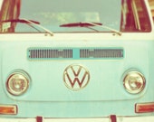 Volkswagen Photo,  VW Bus Photo,  Retro Car Photo, Green, Vintage Car Photo, VW, Pastel, Retro Art, Hipster Print, Hipster Photo, Hippie