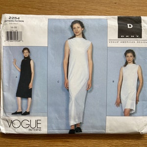 DKNY Vogue Pattern 2254 Size 16 - 18 Uncut 1999 Vintage