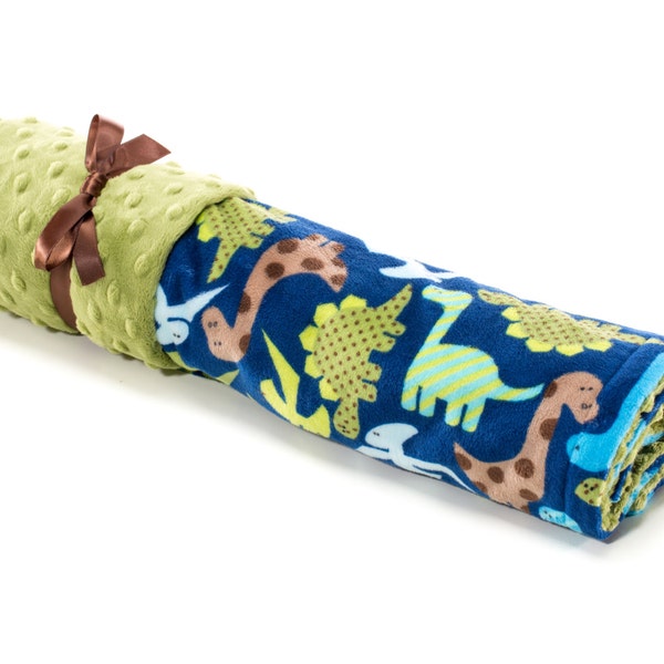 Dinosaur Navy Baby Blanket Etsy