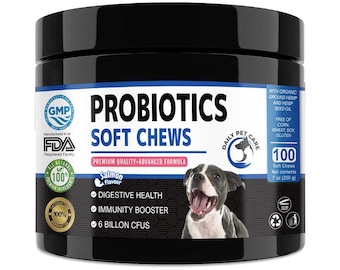 Probiotics for Dogs | Natural Dog Treats For Digestion, Immunity, Gut Health, Diarrhoea, Dog Itchy Skin Relief | Probiotics Dog Treats