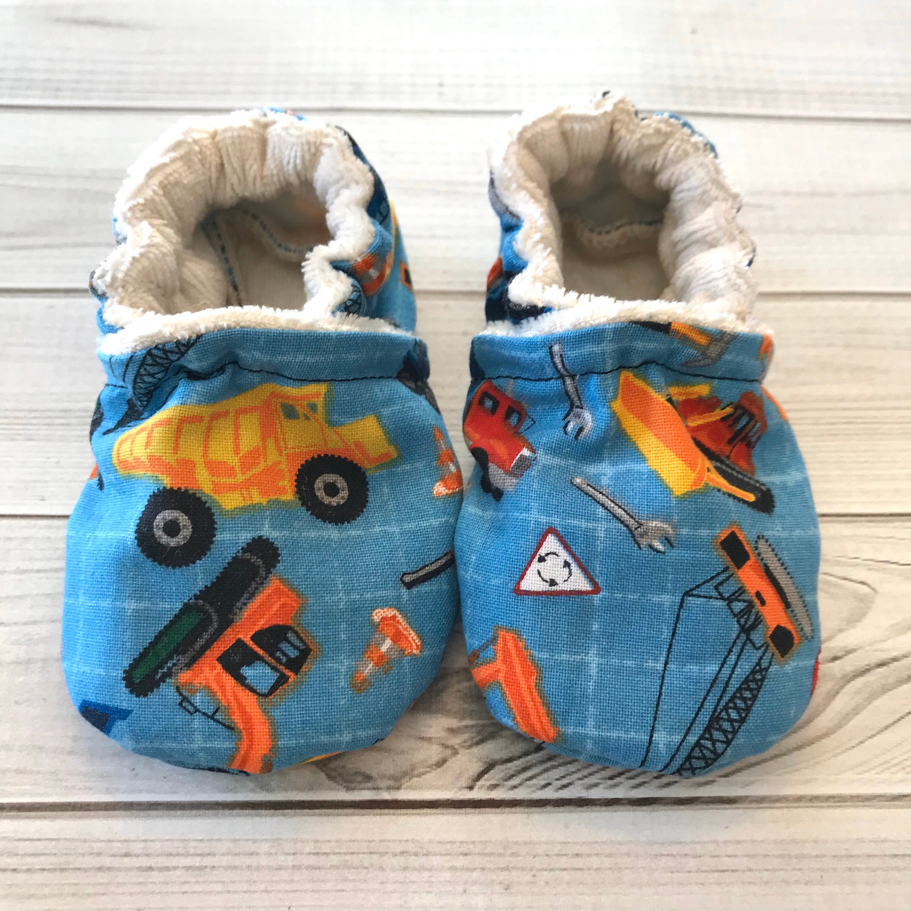 Construction baby shoes tractor moccasins dump truck Etsy