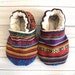 Hippie baby shoes, boho booties, ethnic tribal crib shoes, baby shower gift, toddler slippers, rainbow baby gift, gender neutral 