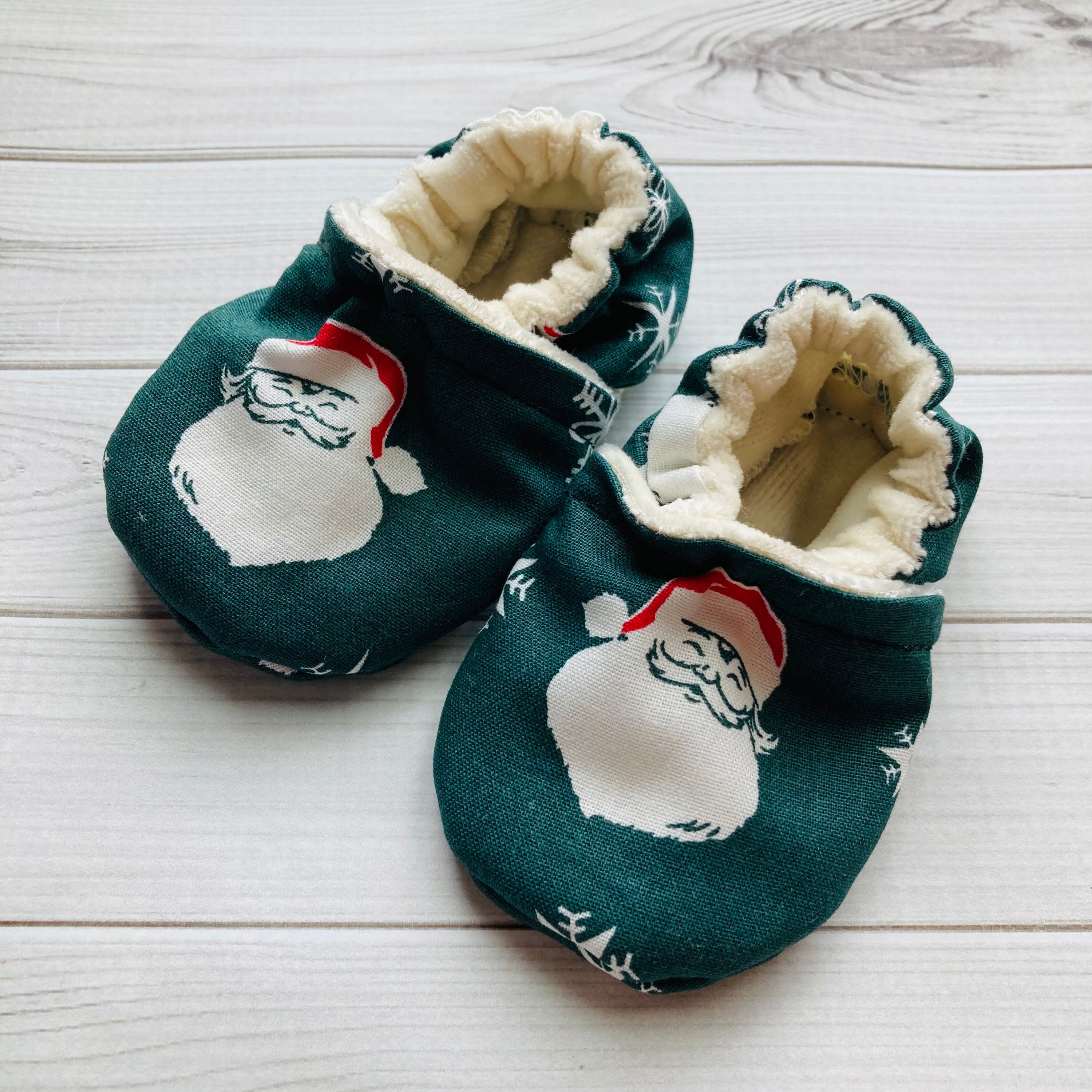 Toddler Christmas Slippers Infant Kids Baby Santa Claus Elk Printed Warm Shoes Boys Girls Cartoon Christmas Red Xmas Soft Cotton Shoes 