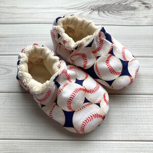 Baseball baby shoes, softball moccasins, sport booties, baseball baby outfit, coming home outfit, baby shower gift, toddler slippers