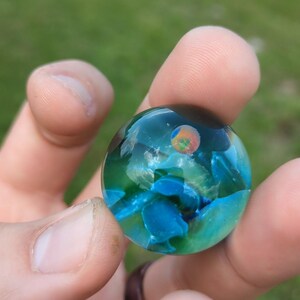 1.25" Landscape Marble - Encased Black Opal