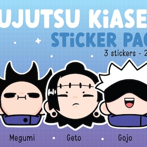 Gojo y Geto, pegatinas troqueladas, JJK, anime, regalo bonito, Gojo Sotaro, regalo perfecto, amante del anime, amante de JJK, pegatinas de vinilo impermeables, anime
