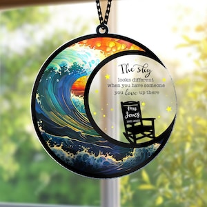 The sky looks different Suncatcher, Loss of Mom Suncatcher, Mom Sympathy Gift, In Loving Memory of Mom, Sympathy Gift for Loss of Mom