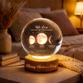 Personalized Mom Moon Phase Crystal Globe Night Light, Custom Moon Phase by Date, Mother's Day Gift, Grandma Gift, The Day You Became My Mom product logo