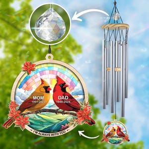 Personalized Remembrance Wind Chime, Bereavement Gift, In Memory of Mother, Personalized Name Wind Chimes for Mommy, Family Windchimes