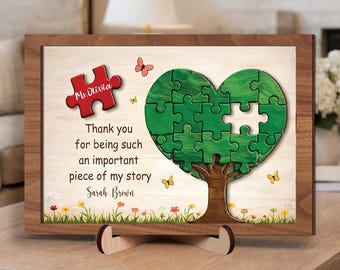 Personalized Teacher Puzzle Sign, Teacher Appreciation Gift, Teacher Week Gift, Thank You Gift, End of Year Teacher Gift, Gift From Student