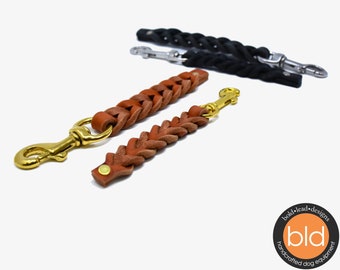 Braided Leather Training Tab (check cord)