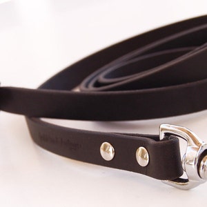 4 foot long Traditional Lead: Premium Leather Dog Leash your choice of color & width image 4