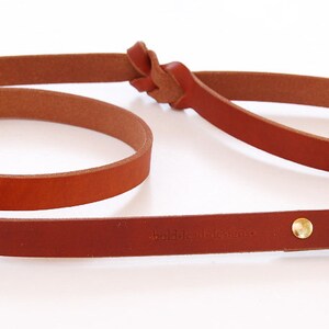 4 foot long Traditional Lead: Premium Leather Dog Leash your choice of color & width image 7