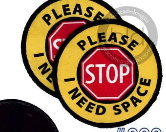 Please STOP, I Need Space - Leash Wrap - a sign for your dog!