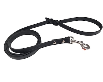 6 ft. Leather Traditional Lead - in Black Latigo