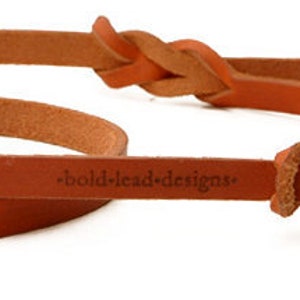 4 foot long Traditional Lead: Premium Leather Dog Leash your choice of color & width image 8