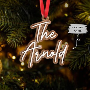 2024 Personalized Family Ornament Set: Initials, Last Name, Boho Minimalist Style, Shiplap Design