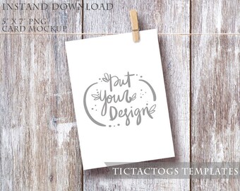 Download Free Twine Clothes Pin Invitation Mockup Wood Invitation Mockup PSD Mockup Template