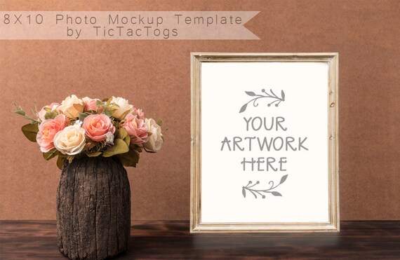 Rustic Floral Mockup Print Poster Picture Photo Template 8x10