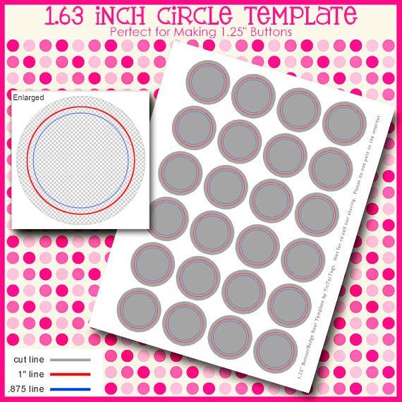1 Inch Button Maker Template