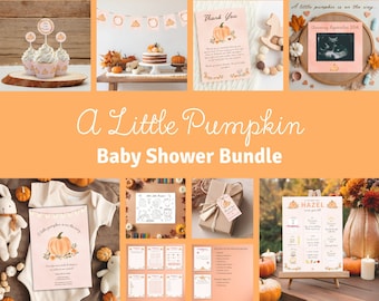 Fall Pumpkin Baby Shower Bundle: Autumn Theme (Digital Download)