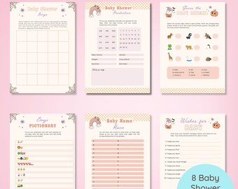 Ghost Pumpkin Baby Shower Games Bundle: Halloween Theme (Printable PDF)