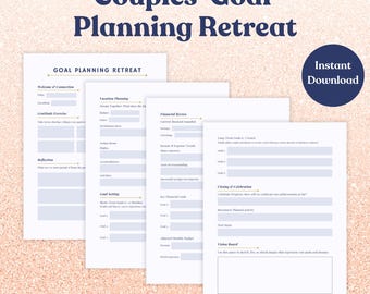Year in Review for Couples Goal Planning Retreat Printable Couples Check In Yearly Goals Relationship Review Couples Reflection Activity NY2