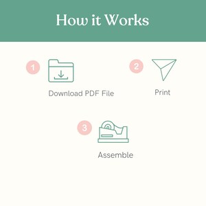 how it works, download PDF file, print and assemble