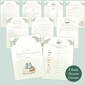 PRINTABLE A New Chapter Storybook Baby Shower Game Bundle Gender Neutral Storybook Book Baby Games Book Themed Baby Shower NC06
