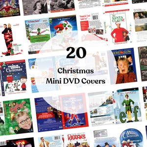 Weihnachten Miniatur DVD Covers druckbare 1:12 Skala DVD Covers Puppenhaus Skala Miniatur Weihnachten Dekor Instant Download CH08