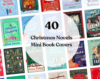 Printable Christmas Novels Mini Books for Dollhouse, 1:12 Scale, DIY Miniature Holiday Book, Christmas Decor, Anxiety Bookshelf CH11