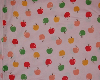 Apples Jersey knit fabric, by the yard