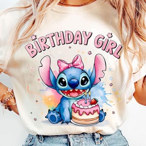 Stitch Birthday Girl Png Sublimationsdesign, Stitch Birthday Png, Familie Passender Geburtstag Png, Geburtstag Png, Geschenk für Mädchen