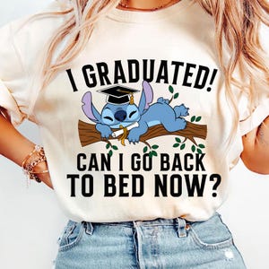 Stitch Senior Design Png, Stitch Graduation 2025 Png, I Graduated Can I Go Back To Bed Now Png, Class of Stitch Png, Senior Stitch Png