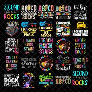 Retro Teacher Bundle, Funny Teacher Png, End of Year Png, ABCD Teacher Tour Png, Teacher Gift, Kindergarten Teacher Png, Elementary School