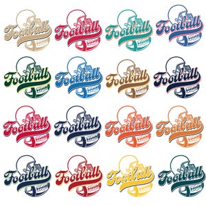 Football Team Bundle Png, Vintage Football Shirt Designs png, Game Day Png, Football Lover Png, Football Team Png, Football Player Png