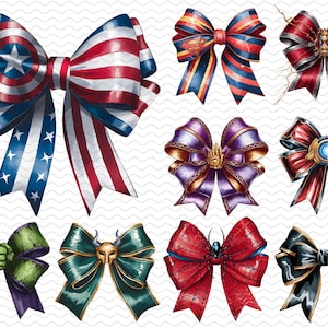Super Heroes Inspired Coquette Bundle PNG, Retro Super Heroes Coquette PNG, Super Hero Coquette PNG, Instant download