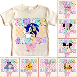 9 Designs Back To School PNG Bundle, Kindergarten Png, Cute Cartoon Character Png, Happy Back To School Png, School Bundle Png, Digital File
