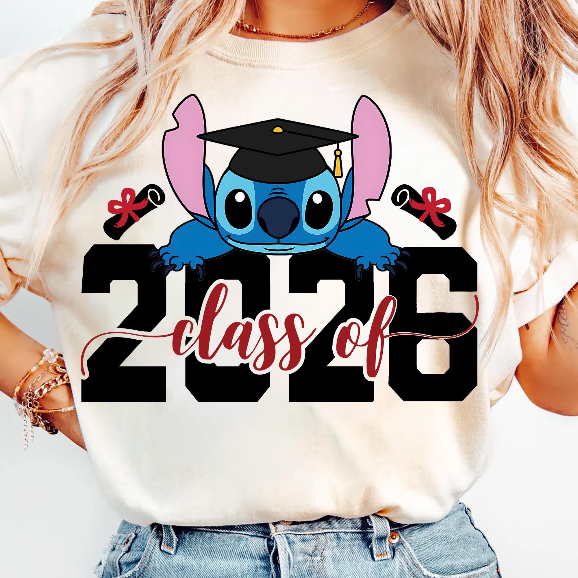 Stitich Graduation Stitch Senior Design Png, Stitch Graduation 2026 Png, Graduate Stitch ...