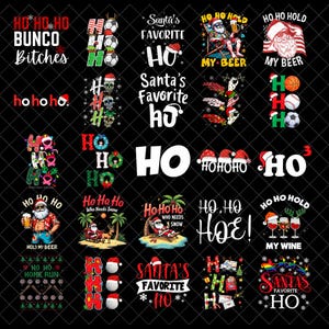 Lustiges Weihnachten HO ho ho PNG Bundle, Santa&#39;s Lieblings Sublimation, Halt mein Bier Weihnachten png, Hässlicher Pullover Urlaub Digital