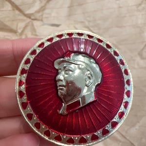 Rare Vintage Soviet-Chinese Chairman Mao Zedong pin